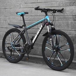  Fahrräder Stilvolles Unisex Mountainbike 30 Geschwindigkeiten Carbon Steel Frame Rennrad 24 / 26 Zoll Räder, Blau, 24 Zoll