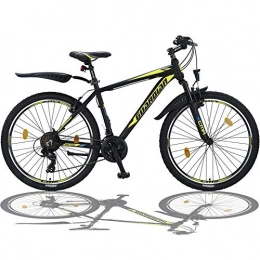Talson Fahrräder Talson 24 Zoll Kinderfahrrad MTB Aluminiumrahmen Fahrrad Shimano 21G Gabelfederung Beleuchtung nach STVO SGELB 24779