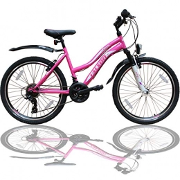 Talson Fahrräder Talson 26 Zoll Mountainbike Mädchen Kinder Fahrrad mit Gabelfederung & Beleuchtung 21-Gang Rosa