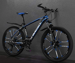Tbagem-Yjr Mountainbike Tbagem-Yjr 26 Zoll Aluminium-Rahmen MTB Fahrrad Mountainbike for Erwachsene Stadt Straßenfahrrad (Color : Black Blue, Size : 27 Speed)