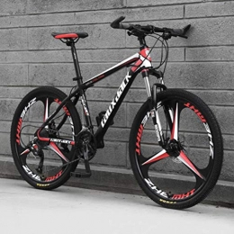 Tbagem-Yjr Mountainbike Tbagem-Yjr 26-Zoll-Männer Mountainbike, Doppelaufhebung Doppelscheibenbremsen Stadt Straßenfahrrad (Color : Black red, Size : 24 Speed)