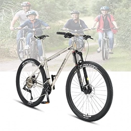 Tbagem-Yjr Fahrräder Tbagem-Yjr 27, 5 Zoll Speichenrad Mountainbikes Für Männer / Frauen 36 Geschwindigkeiten Offroad Hardtail Trail Fahrrad Titanlegierung Rahmen MTB Golden