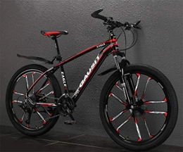 Tbagem-Yjr Fahrräder Tbagem-Yjr Dual Suspension Mountain Bikes, 26-Zoll-Rad Geländefahrradstadtstraße Mens MTB (Color : Black red, Size : 30 Speed)