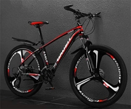 Tbagem-Yjr Mountainbike Tbagem-Yjr for Männer Mountain Bike, Doppelaufhebung Doppelscheibenbremsen 26 Zoll City Road Fahrrad Aluminum Alloy (Color : Black red, Size : 30 Speed)