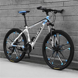 Tbagem-Yjr Fahrräder Tbagem-Yjr for Männer Mountain Bike, High-Carbon Stahlrahmen 26 Zoll Sport Freizeit Männer Und Frauen (Color : White Blue, Size : 30 Speed)