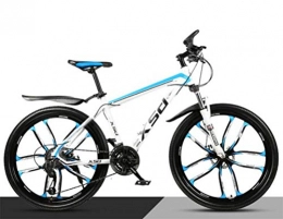Tbagem-Yjr Fahrräder Tbagem-Yjr Herren-Doppel-Suspension Mountain Bikes, 26-Zoll-Pendler Stadt Hardtail Fahrrad for Erwachsene (Color : White Blue, Size : 21 Speed)