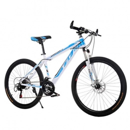 Tbagem-Yjr Fahrräder Tbagem-Yjr Mountainbike, 24-Gang MTB Sport Freizeit Rahmen Aus Kohlenstoffstahl Unisex for Erwachsene (Color : White Blue)