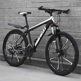 Tbagem-Yjr Fahrräder Tbagem-Yjr Mountainbike for Erwachsene Herren-MTB - Reiten Dämpfung Doppelaufhebung-Gebirgsfahrrad (Color : Black White, Size : 24 Speed)