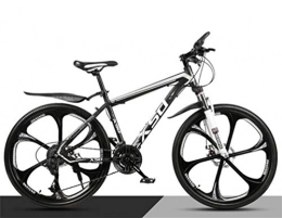 Tbagem-Yjr Mountainbike Tbagem-Yjr Mountainbike High-Carbon Stahl 26 Zoll Speichenrad Doppelaufhebung, Herren MTB (Color : Black White, Size : 24 Speed)