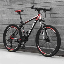 Tbagem-Yjr Fahrräder Tbagem-Yjr Sport Und Freizeit Mountainbikes, 26-Zoll-Rad-Doppelaufhebung Jungen Fahrrad (Color : Black red, Size : 24 Speed)