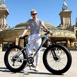 TRGCJGH Fahrräder TRGCJGH Mountainbikes Mit Doppelscheibenbremse Für Erwachsene All-Terrain-Anti-Rutsch-Fat-Reifen-Mountainbike Mountainbike Aus Kohlenstoffhaltigem Stahl, E-26inch