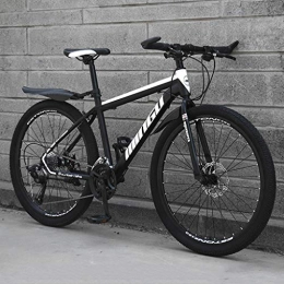 Unbekannt Fahrräder Unbekannt Mountainbike Fahrrad 27 Speed MTB 26 Zoll Dämpfung Suspension Bike, Black White