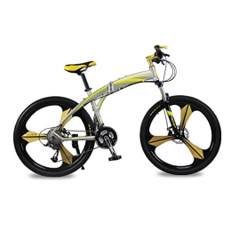 Unbekannt Fahrräder Unbekannt Richbit 601 Klappbares 26 Zoll Aluminium-Mountainbike für Herren, 27 Geschwindigkeiten, 3 Speichen, Gelb, Schwarz