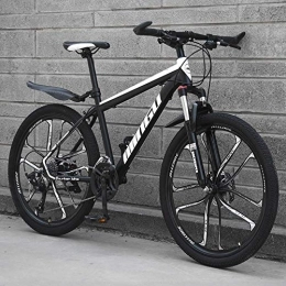 Relaxbx Fahrräder Unisex Mountainbike 30 Geschwindigkeiten Carbon Steel Frame Rennrad 24 / 26 Zoll Räder, Blau, 24 Zoll