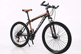 UR MAX BEAUTY Fahrräder UR MAX BEAUTY 26 Zoll Mountainbike, High Carbon Stahlrahmen MTB Fahrrad 21 Gang-Doppelscheibenbremse Rennrad Verschiedenen Größen Und Farben Wählen, a, 24 inches