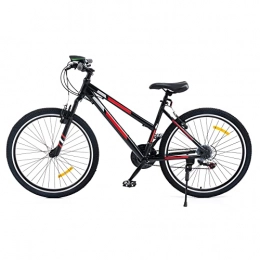 VIRIBUS Mountainbike für Erwachsenen 26-Zoll Fahrrad mit Aluminiumlegierungsrahmen Dual-V-Bremsen 21-Gang Fahrrad für Männer und Frauen Schwarz&Rot