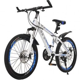 Wangkai Fahrräder Wangkai Mountainbike Stahl mit Hohem Kohlenstoffgehalt Gute Stoßdämpfung Scheibenbremse mit Variabler Geschwindigkeit, Blue