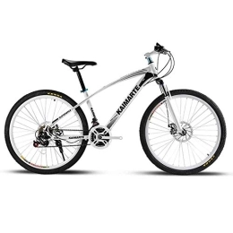 WEHOLY Mountainbike WEHOLY Fahrrad-Mountainbike, 26-Zoll-Unisex-Mountainbike-Scheibenbremsen aus kohlenstoffhaltigem Stahl mit doppelter Federung, weiß, 21-Fach