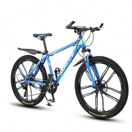 WGXY Mountainbike WGXY Faltbares Mountainbike, Hardtail-Mountainbike aus Kohlenstoffstahl, MTB-Fahrrad mit Speichenrad, Straßenrennen mit doppelter Stoßdämpfung, Blau, 26 inch 24 Speed