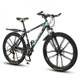 WGXY Mountainbike WGXY Faltbares Mountainbike, Hardtail-Mountainbike aus Kohlenstoffstahl, MTB-Fahrrad mit Speichenrad, Straßenrennen mit doppelter Stoßdämpfung, Grün, 26 inch 24 Speed