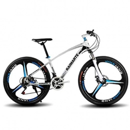 WGYAREAM Fahrräder WGYAREAM Mountainbike, 24 Zoll Mountainbikes Carbon Steel Front Suspension Bike Ravine Doppelscheibenbremse 21 24 27 Geschwindigkeiten, mit Oneness Rad (Color : White, Size : 21 Speed)