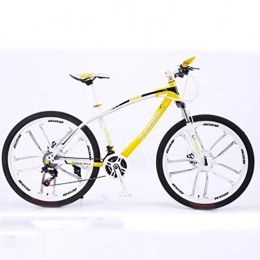 WGYAREAM Mountainbike WGYAREAM Mountainbike, 26" Mountainbikes Ravine Bike Carbon-Stahlrahmen Doppelscheibenbremse Vorderachsfederung 21 24 27 Geschwindigkeiten (Color : Yellow, Size : 21 Speed)