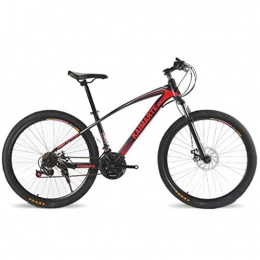 WGYAREAM Fahrräder WGYAREAM Mountainbike, Frauen der Männer Bergfahrräder 26" Carbon Steel Ravine Bike Front Suspension 21 / 24 / 27 Geschwindigkeiten Doppelscheibenbremse (Color : Red, Size : 27 Speed)