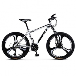 WGYAREAM Fahrräder WGYAREAM Mountainbike, Mountainbikes Carbon Steel Hardtail Ravine Bike Doppelscheibenbremse und Lockout Vorderradgabel, 26-Zoll-Rad (Color : White, Size : 21-Speed)