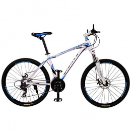WGYAREAM Fahrräder WGYAREAM Mountainbike, Mountainbikes der Frauen der Männer C-Stahl-Rahmen Ravine Bike Front Suspension Doppelscheibenbremse 21 / 27 / 30 Geschwindigkeiten (Color : Blue, Size : 27 Speed)