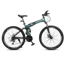 WGYDREAM Fahrräder WGYDREAM Mountainbike Mountain Bike MTB Mountainbike, 26 Zoll Stahl-Rahmen for Fahrräder, Doppelaufhebung Und Dual Disc Brake, Speichen Felgen, 24-Gang Mountainbike Mountain Bike MTB (Color : Green)