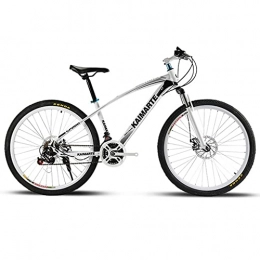 WGYDREAM Fahrräder WGYDREAM Mountainbike Mountain Bike MTB Mountainbike-Fahrräder 26" 21 / 24 / 27 Gang-Doppelscheibenbremse Speichen Felgen Bike Mountainbike Mountain Bike MTB (Color : White, Size : 24 Shimano Speed)