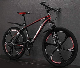 WJSW Fahrräder WJSW Mountainbikes für Männer und Frauen, 26-Zoll-Rennrad für Erwachsene (Farbe: Schwarz-Rot, Größe: 30-Gang)