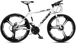 WSJYP Fahrräder WSJYP 26-Zoll-Mountainbikes, 21-Gang-Hardtail-Mountainbike für Männer mit Doppelscheibenbremse, Verstellbarer Fahrradsitz, Rahmen aus Kohlenstoffhaltigem Stahl