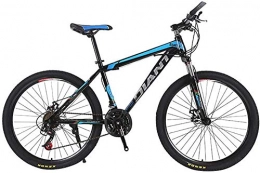 WSJYP Fahrräder WSJYP Erwachsene Mountainbikes, Faltbares Mountainbike, 24-Zoll-Stahl 21-Gang-Fahrrad, Doppelscheibenbremse Mountainbikes für Große Leute, Blue