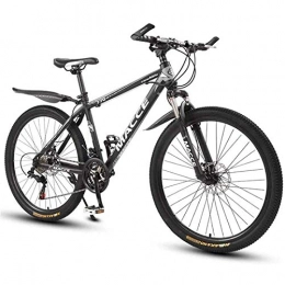 WXXMZY Fahrräder WXXMZY Mountainbike, 26-Zoll-Mountainbike Für Erwachsene, Mountainbike Für Männer Und Frauen, Rahmen Aus Leichtem Kohlenstoffstahl (Color : Black, Size : 30 Speed)