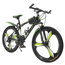 WXXMZY Fahrräder WXXMZY Mountainbikes Für Herren Und Damen, 20-Zoll-Räder, Rahmen Aus Kohlenstoffstahl, Schalthebel, 21-Gang-Schaltwerk, Scheibenbremsen Vorne Und Hinten, Mehrere Farben (Color : Green, Size : 24)