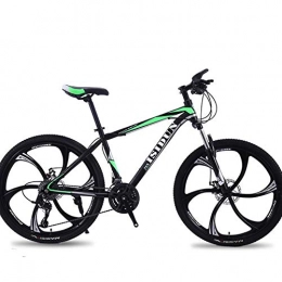 WYN Fahrräder WYN Bicycle Mountain Bike Adult Man Speed Double Disc Brake Shock Women, Black Green, 27speed