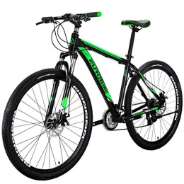  Fahrräder X9 Bike 29-Zoll-Räder, leicht, 21 Gänge, Mountainbikes, Fahrräder, starker Rahmen aus Aluminiumlegierung mit Scheibenbremse (grün)