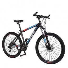 XER Fahrräder XER Herren-Mountainbike, 24-Zoll-Speichenräder aus Kohlenstoffstahl, voll einstellbare 21-Gang-Dämpfungseinheit hinten, Blue