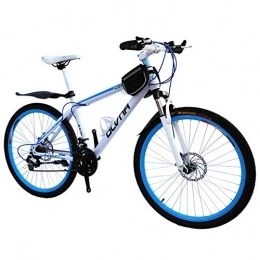 XER Fahrräder XER Mens 'Mountain Bike, 17"Stahlrahmen, 21 / 24 / 27 / 30 Geschwindigkeit voll einstellbare hintere Stoßdämpfereinheit vordere Federgabeln, Blue, 27speed