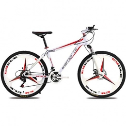 XER Fahrräder XER Mountainbike, 26-Zoll-Dreischneiderrad Unisex-Mountainbike-Scheibenbremsen mit Doppelfederung für die Dämpfung im Gelände aus Kohlenstoffstahl, Red, 24speed