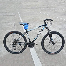 XRQ Fahrräder XRQ 26 Zoll-Männer Frauen Hardtail Mountainbike, Vorderachsfederung, 24-Gang, 26-Zoll-Räder, Doppelscheibenbremse, Blau