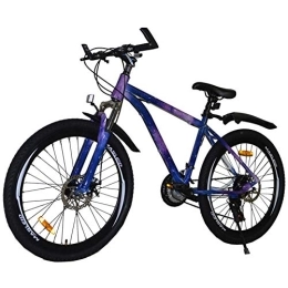 YANGSANJIN Fahrräder YANGSANJIN Mountainbike, MTB für Erwachsene mit verstellbarem Sitz, 26-Zoll-Doppelscheibenbremse, Rahmen aus kohlenstoffhaltigem Stahl, 21-Gang-Speichenrad