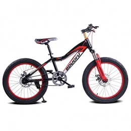 YAOXI Fahrräder YAOXI 20 Zoll Mountainbike Mit Federgabeldämpfung, Rahmen Aus Kohlenstoffstahl Einzelne Geschwindigkeit Scheibenbremssystem Kinderfahrrad Jungen-Mädchen-Fahrrad, Black / red