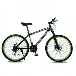 YAOXI Fahrräder YAOXI 26 Zoll Mountainbike Mit Federgabel Stoßdämpfung, MTB Mit 21 Gang, Rahmen Aus Kohlenstoffstahl Doppelscheibenbremssystem Jungen-Mädchen MTB, Black / Green
