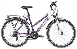 Yazoo Fahrräder Yazoo Sport 2.6, 21 Gang Kettenschaltung, Mädchenfahrrad, Trapez, Modell 2020, 26 Zoll, metallic White / Purple matt, 48 cm