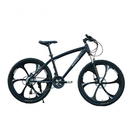 YiWu 26inch Carbon Steel Mountainbike 24-Gang-Fahrrad Fully MTB Faltbare Fahrrad Unisex Rennrder for den Schulsport (Farbe : Schwarz)