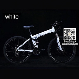 Yoli Mountainbike Yoli® variable Geschwindigkeit Mountainbike, Off-Road Mountain Bike, Mountain Bike Fahrrad Radfahren, mit Stoßdämpfung, faltbar, für männliche und weibliche Studenten, 21, 27-Zoll-high-carbon Fahrrad, weiß