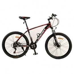 YOUSR Fahrräder YOUSR 26 Zoll Rad Rennrad, Fahrrad Doppelscheibenbremse Doppelfederung Mountainbike Black Red 24 Speed