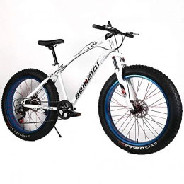 YOUSR Fahrräder YOUSR Herren Mountainbike Snow Bike Herrenrad 26"Unisex White 26 inch 24 Speed